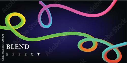 Twisted vibrant ribbon blend effect for creative graphic design and modern banner layout.