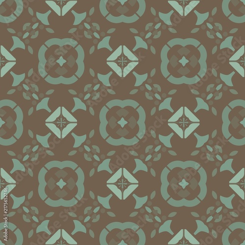 Obraz na płótnie Earthy pattern with geometric, symmetrical, repeating designs
