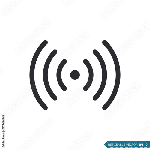 Signal Wave Icon Vector Logo Template Illustration Design