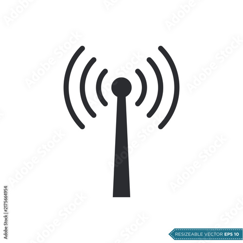 Signal Wave Icon Vector Logo Template Illustration Design