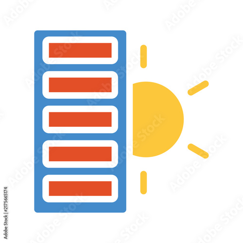 Icon uv index single flat vector illustration showing sun protection scale level symbol for forecast graphic