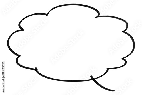 シンプルな雲形の吹き出しイラスト