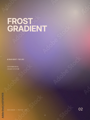 Frost gradient vector art showcases gold and purple grainy mesh backgrounds for luxury aesthetic print layouts.