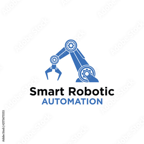 Smart Robotic Automation Logo Vector Simple