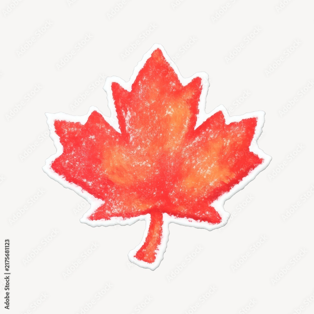 Naklejka premium Vibrant autumn maple leaf illustration.