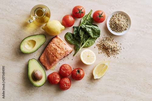 healthy food ingredients for salad