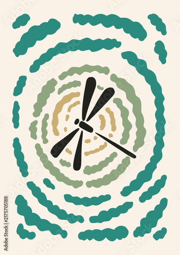 vector illustration of a windmill