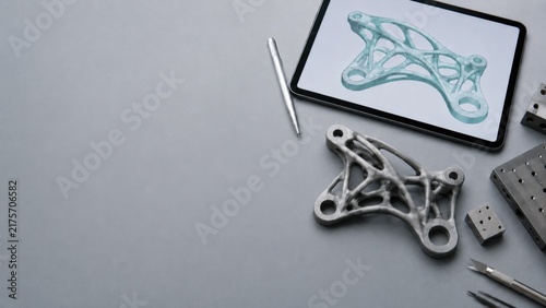 Generative Design Mechanical Component with CAD Model and Copy Space