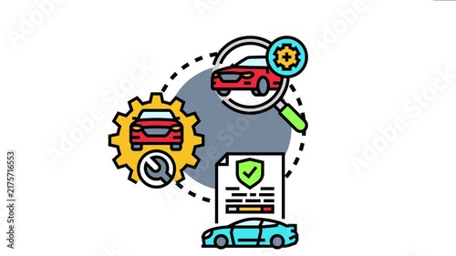 Certified used vehicle coverage program ensuring quality and reliability for purchasers buying an automobile, featuring inspection, service, and warranty elements on a transparent background