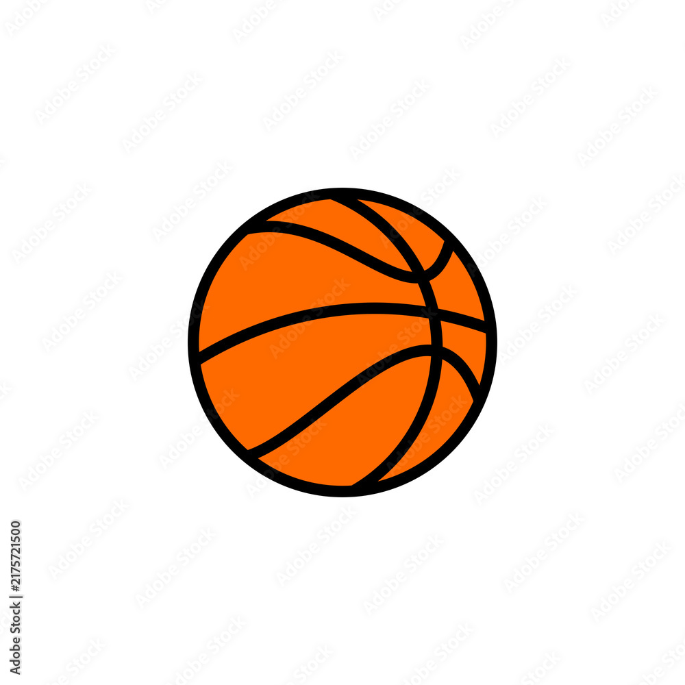 Fototapeta premium basketball ball isolated on white vector