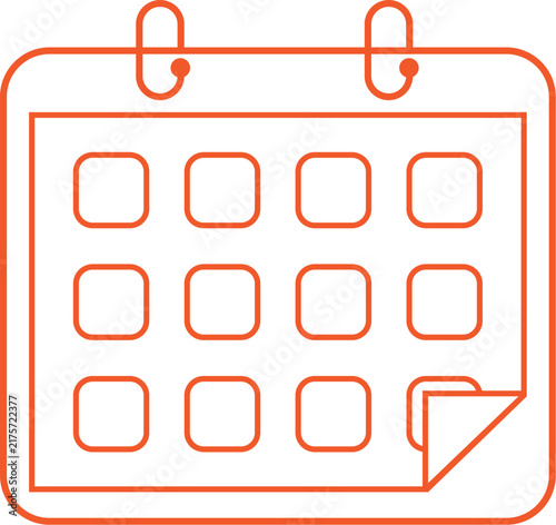 Modern Calendar icon, calendar app icon, planner, time, meet Solid icons collection