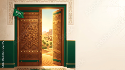 Saudi Arabia 96th National Day 2026 Traditional Heritage Door