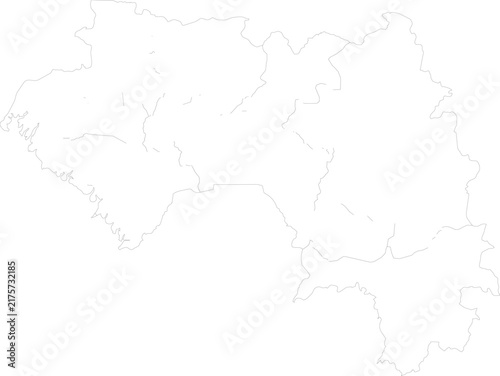 Simple outline map of guinea country illustration