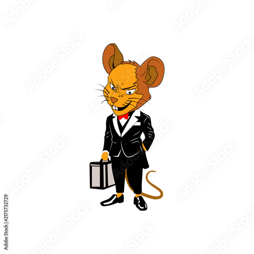 cartoon mouse with a big smile