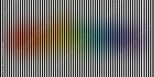 Foto Abstract pattern with vibrant vertical stripes and rainbow gradient overlay for modern optical art design backgrounds