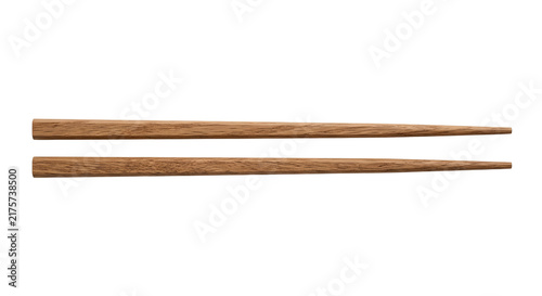 Foto Pair of natural wooden chopsticks for Asian dining