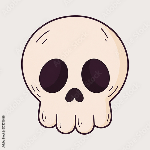 halloween skull cartoon