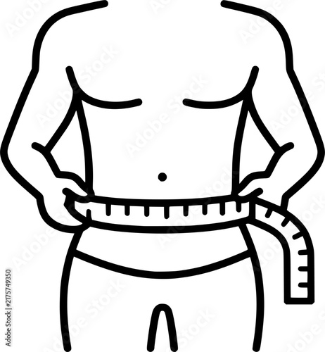 Body Weight Measurement Scale Health Fitness Outline Icon