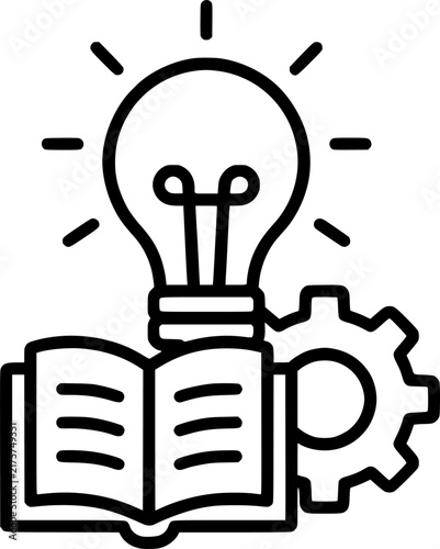 Creative Learning Education Idea Knowledge Outline Icon