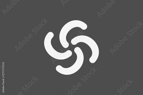 twister abstract geometric move rotate logo