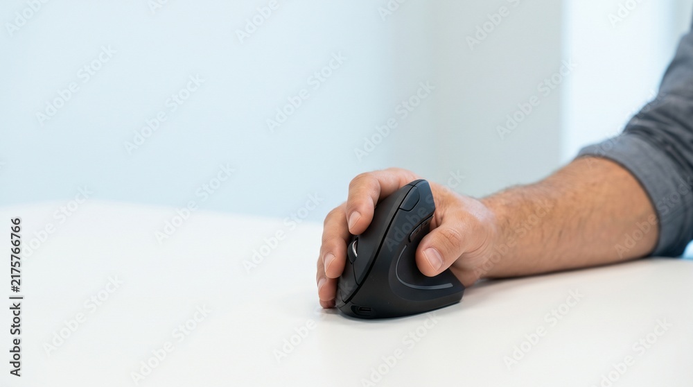 Fototapeta premium Ergonomic Vertical Mouse for Carpal Tunnel Syndrome Prevention