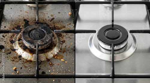 Dirty vs Clean Gas Stove Burner: Before and After Cleaning Comparison
