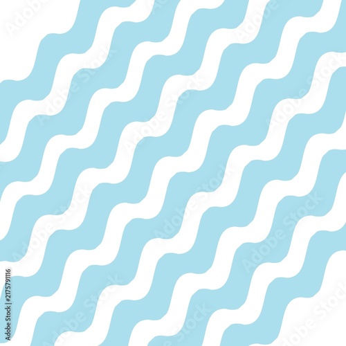 Seamless Light Blue Wavy Stripe Pattern Background