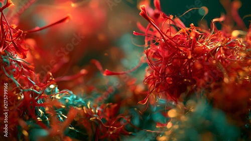 Plakat Saffron threads close up