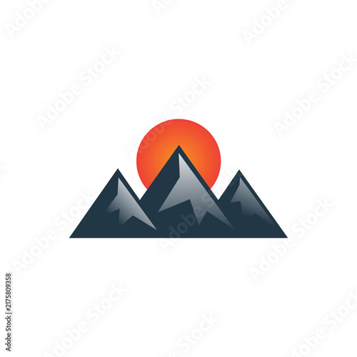 mountain landscape vector illustration