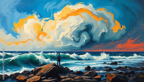 sunset on the sea