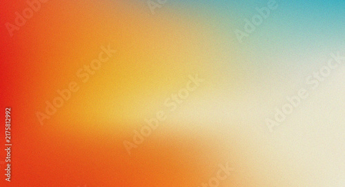 Konstfotografi Abstract grainy gradient background with orange yellow blue colors