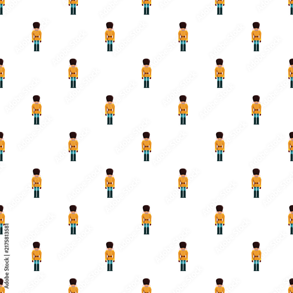 Naklejka premium Repeating toy soldiers creating a fun, festive holiday decorative background