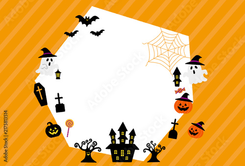 ハロウィンのかわいい背景イラスト