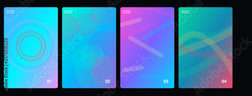Modern gradient geometric pattern vector background in turquoise pink and teal abstract shapes