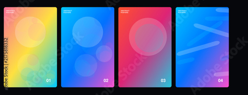 Modern gradient geometric background design with vibrant colors for digital projects