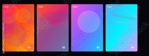 Modern gradient geometric vector background design in vibrant coral, purple, blue and teal colors