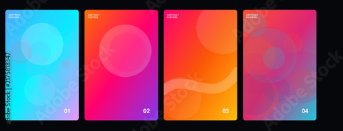 Modern Gradient Geometric Background Design with Vibrant Colors for Digital Media