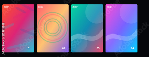 Modern gradient geometric background design with vibrant pastel colors for digital projects