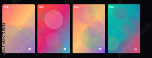 Modern gradient geometric pattern seamless vector background design in vibrant colors