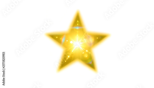 golden star isolated on white background