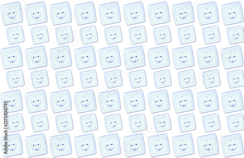 Power generation pattern of electrical plug socket for connecting devices