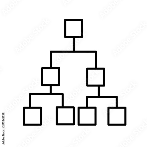 Organizational chart icon representing hierarchy and structure
