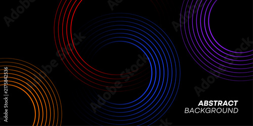 Circle line pattern. Glowing swirl circular lines. Futuristic abstract background for creative graphic design. Vector illustration.