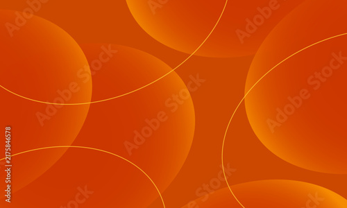 Abstract orange geometric curve background. Gradient background for wallpapers, covers, templates, backdrops.