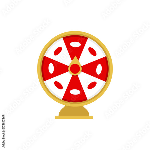 Golden Fortune Wheel Vector Icon for Lucky Spin Game and Casino UI