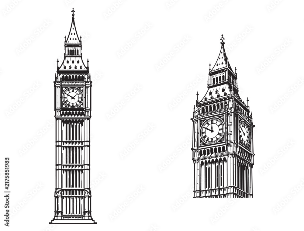 Fototapeta premium BIG BEN SILHOUETTE