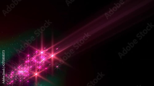 Glowing colorful sparkling stars shooting diagonal trail particle overlay motion background animation video
