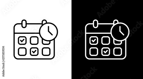 Obraz na płótnie Appointment With Icon Set Design