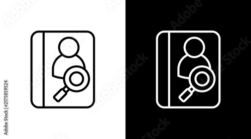 Obraz na płótnie Search Contact With Icon Set Design