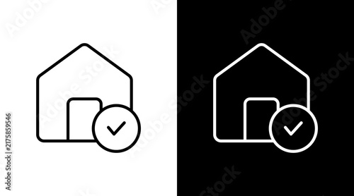 Obraz na płótnie Home With Icon Set Design